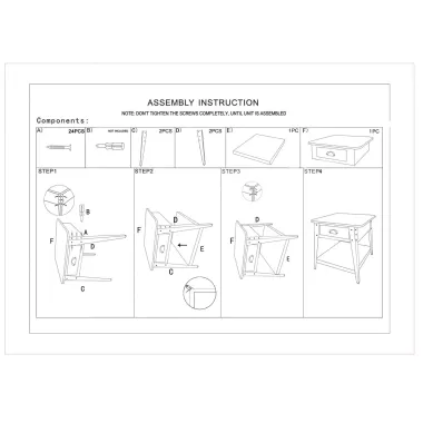 Stolik BOSTON 50x50x50 cm